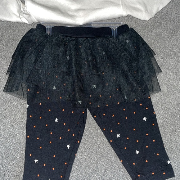 Carter’s “My Little Boo” Bodysuit Onesie and Tutu Black Leggings - Halloween - Picture 4 of 5